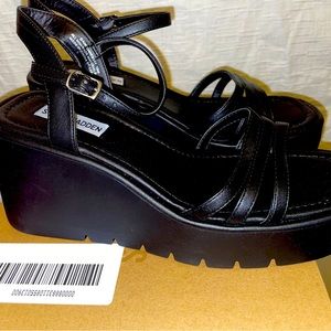 Steve Madden chunky platform wedge serves at the foundation for the DANE sandal